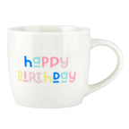 3 Piece Happy Birthday Mug Cake Gift Set | Coffee Mug Mini Crown Cupcake Topper by The Bullish Store