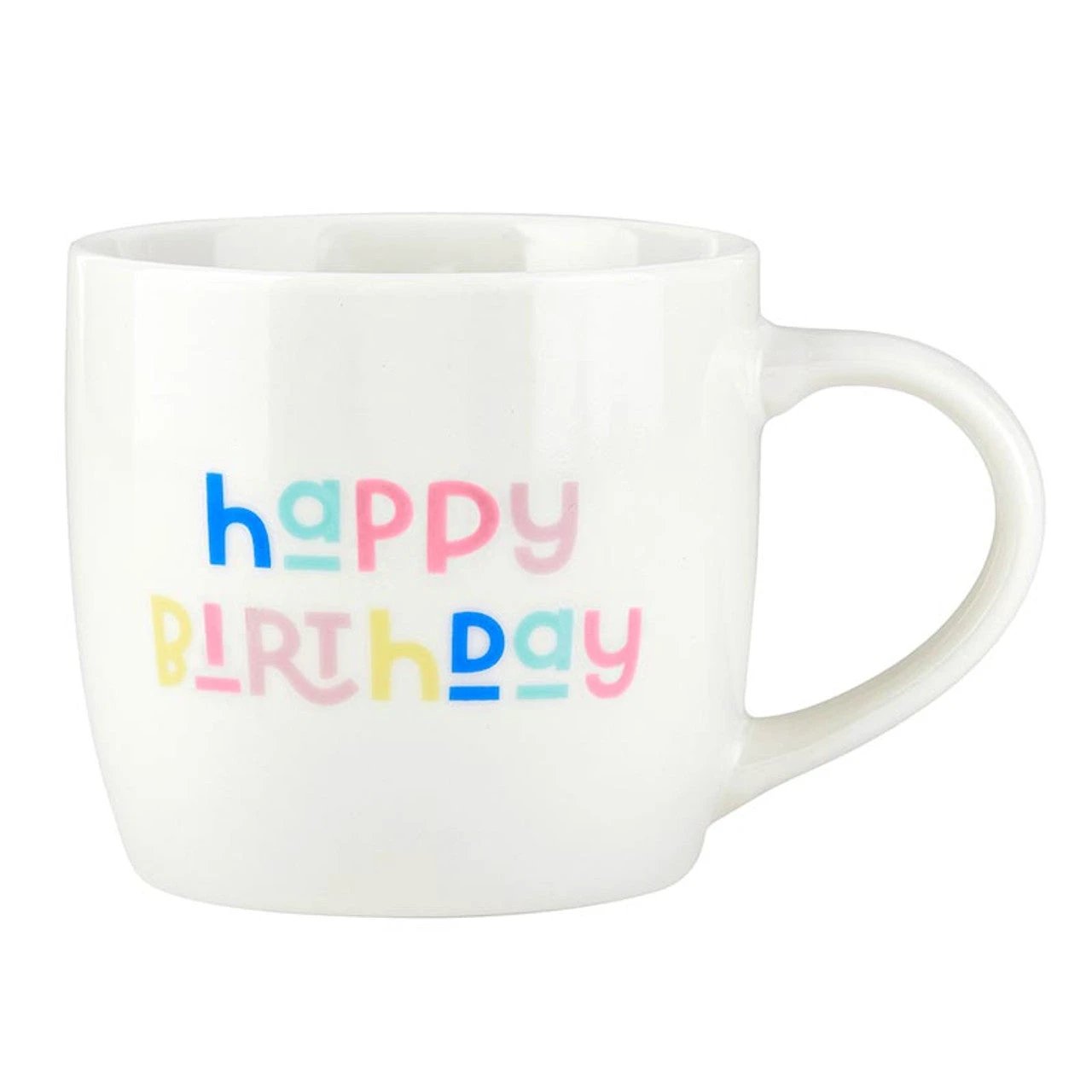 3 Piece Happy Birthday Mug Cake Gift Set | Coffee Mug Mini Crown Cupcake Topper by The Bullish Store