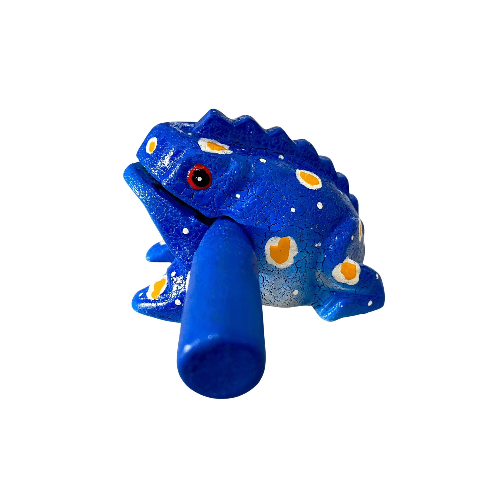 3" Wooden Musical Frog - Winter Design (Percussion Instrument) by Music Frog Co