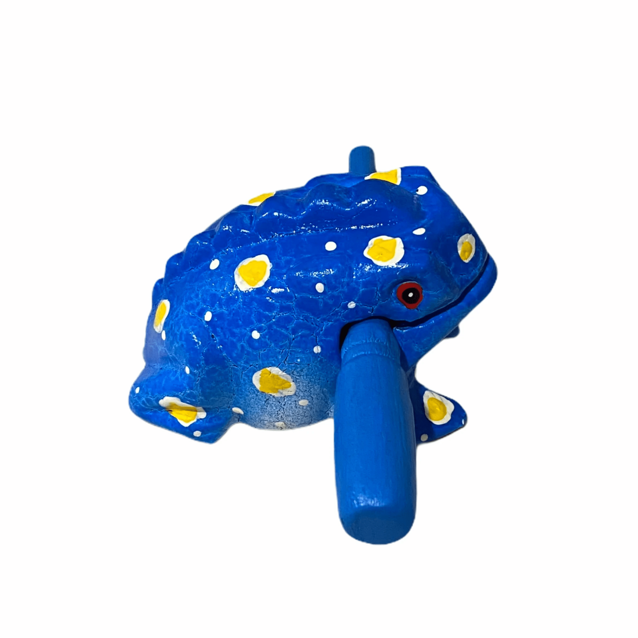 3" Wooden Musical Frog - Winter Design (Percussion Instrument) by Music Frog Co
