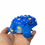 3" Wooden Musical Frog - Winter Design (Percussion Instrument) by Music Frog Co