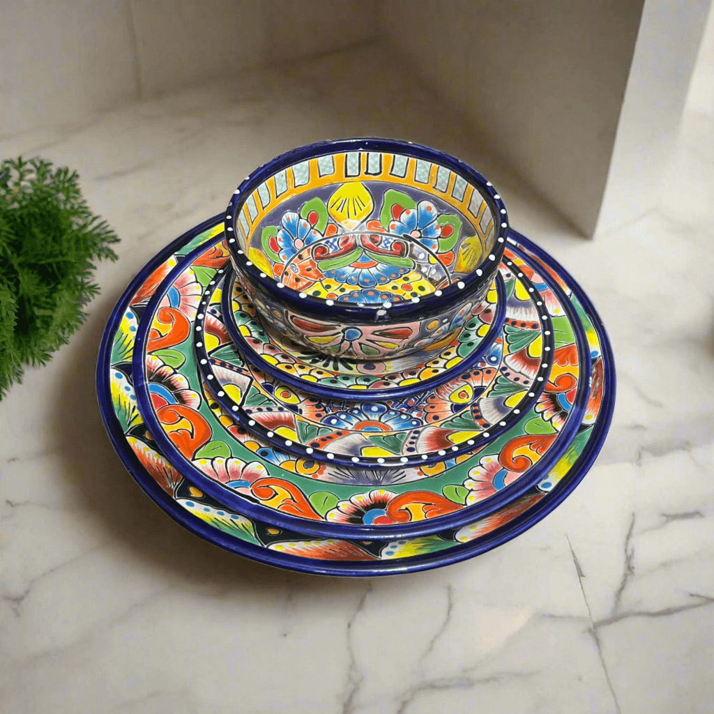 30 - Piece Talavera Dinnerware Set | Colorful Tableware (Seats 6) Talavera Dinnerware Set La Vie Bien 30 - Piece Talavera Dinnerware Set | Colorful Tableware (Seats 6)