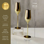 Unbreakable Champagne Flutes (Gold) by Sister.ly Drinkware