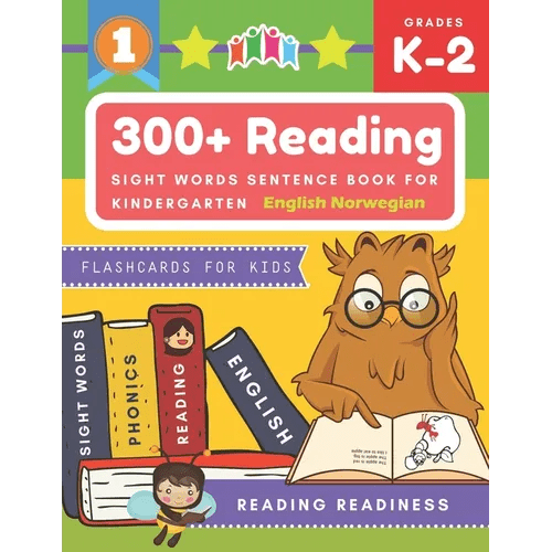 300+ Reading Sight Words Sentence Book for Kindergarten English Norwegian Flashcards for Kids: I Can Read several short sentences building games plus - Paperback Books La Vie Bien 300+ Reading Sight Words Sentence Book for Kindergarten English Norwegian Flashcards for Kids: I Can Read several short sentences building games plus - Paperback