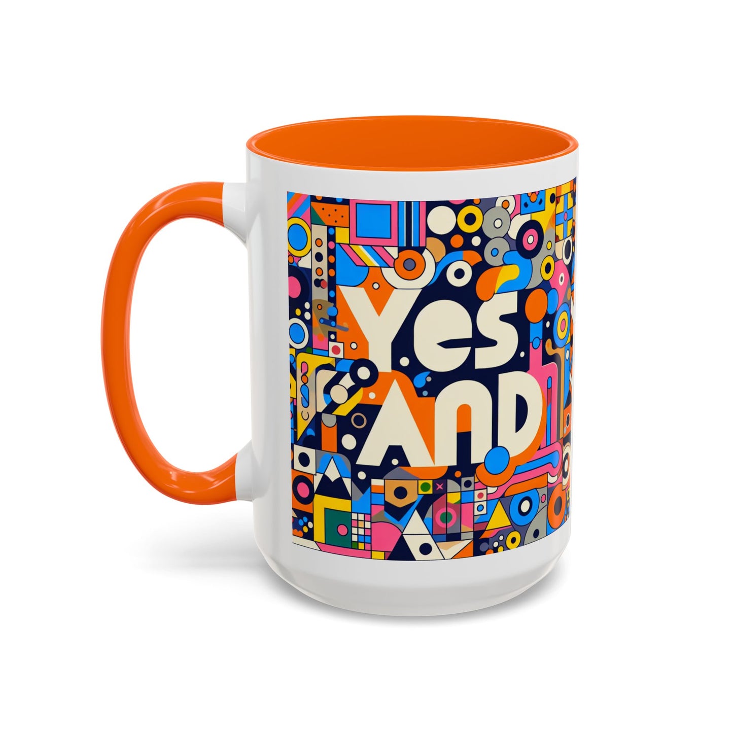 Oui, et une tasse à café avec accent d'improvisation (11, 15 oz)