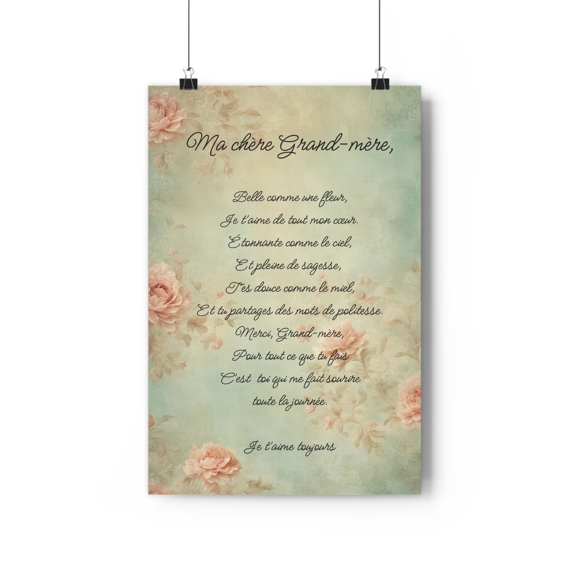 My dear grandmother French Giclee Art Print