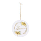 Bienvenidos Sunflower Welcome Sign for Front Door by Printify
