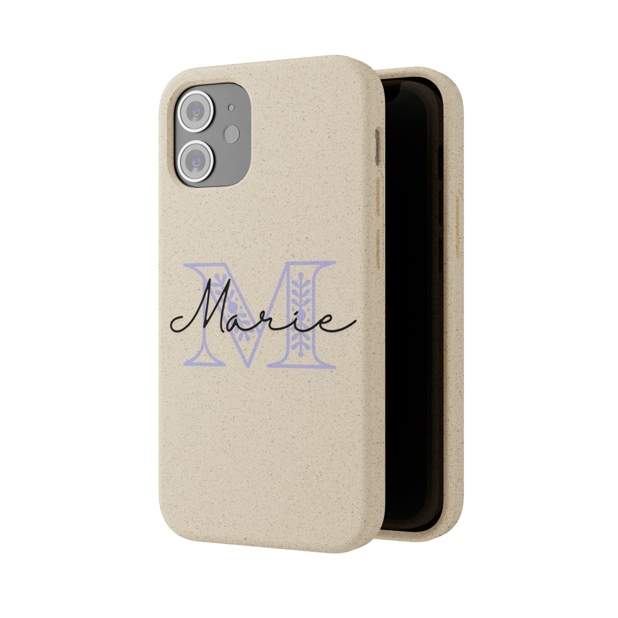 Eco - friendly monogrammed Phone case - La Vie Bien - biodegradable - custom phone case - eco cell phone case