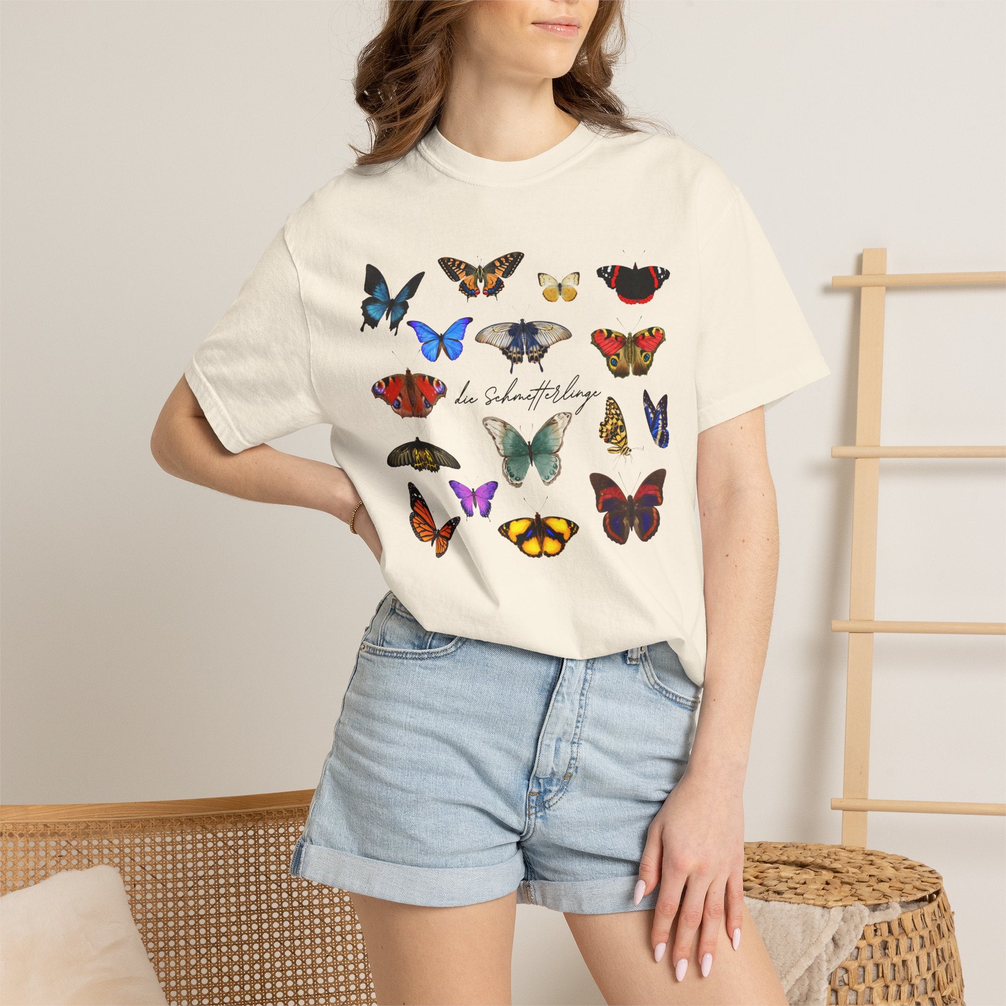 German 'die Schmetterlinge' Butterflies T-Shirt, Comfort Colors, gift for German speaker