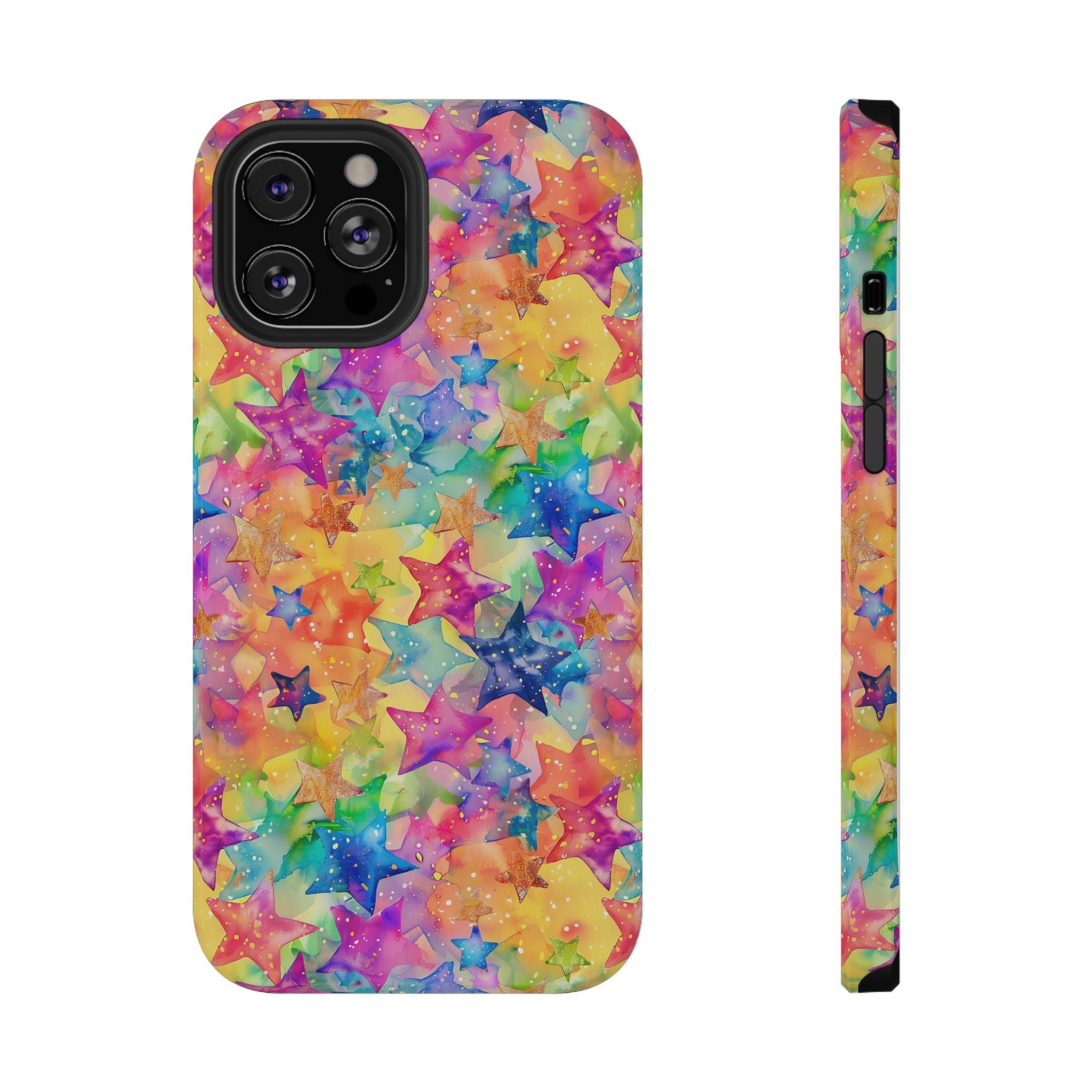 Bespattered Facade Rainbow Stars Impact-Resistant Case