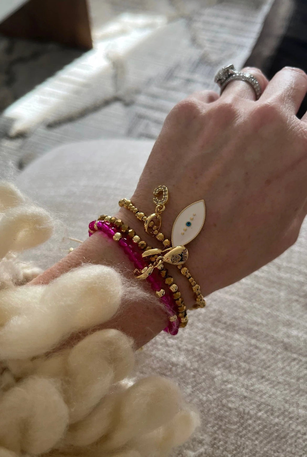 Classic Multi Mixed Beaded Waterproof Non-Tarnish Bracelets by Curated By Suarez