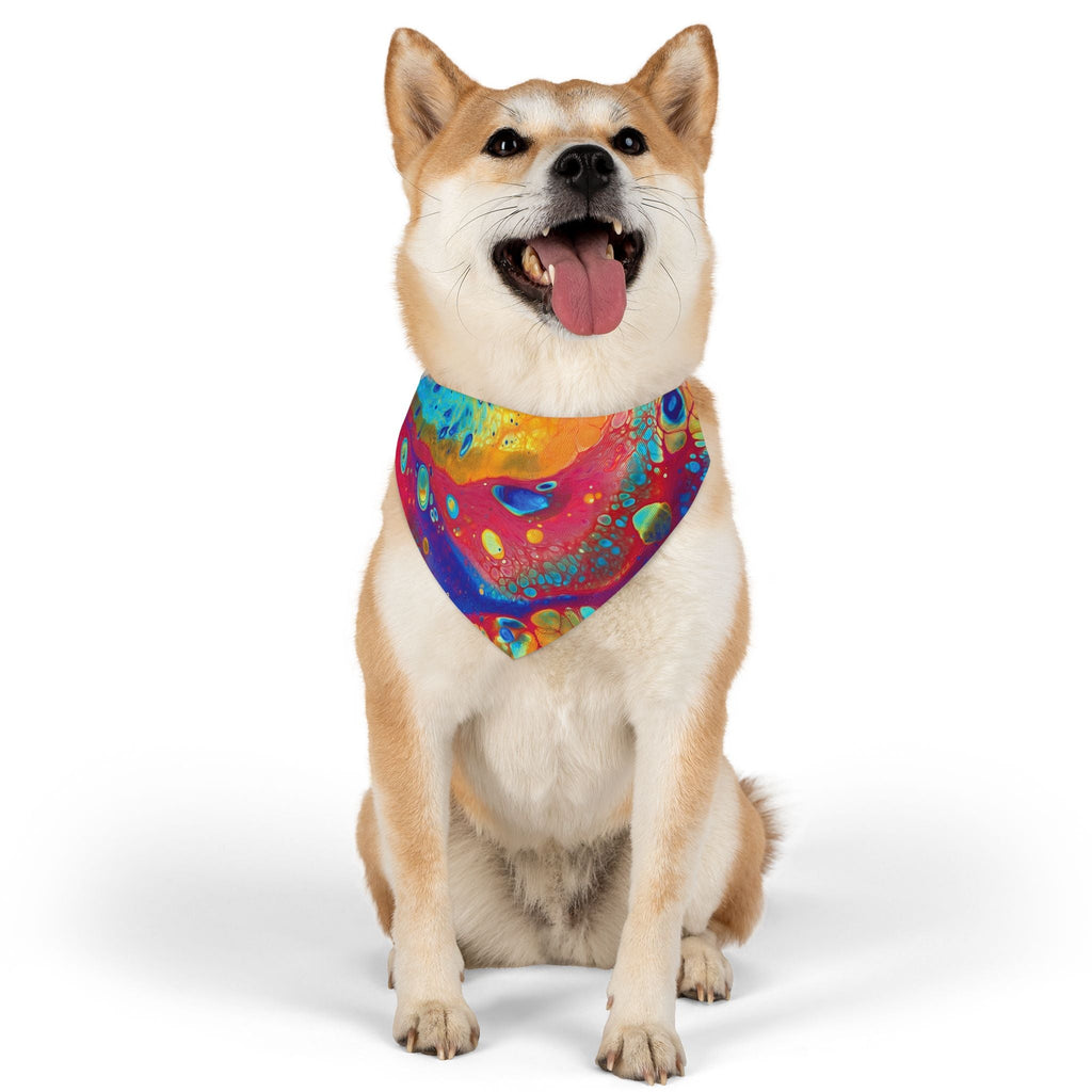 Bespattered Facade Rainbow Galaxy Pet Bandana Collar