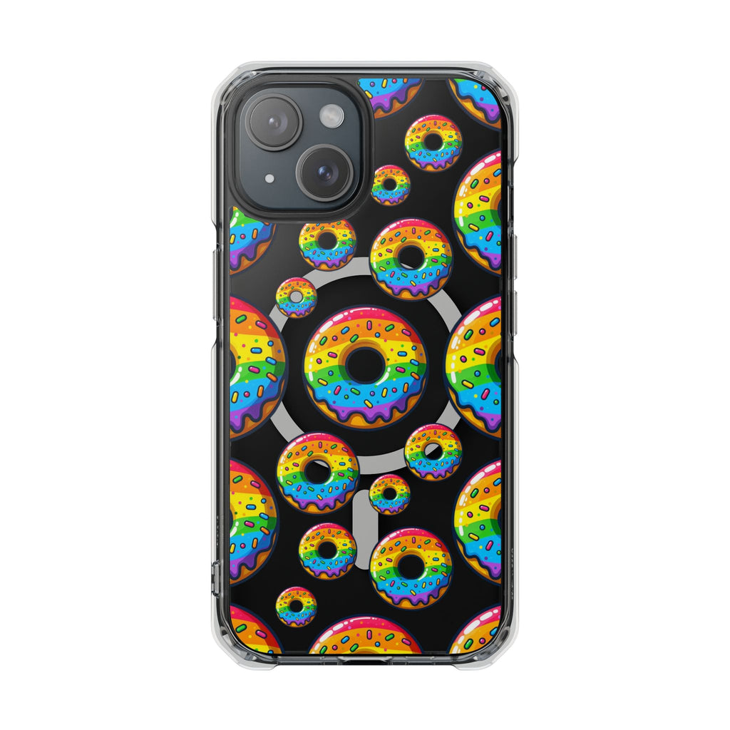 Bespattered Facade Rainbow Sprinkle Donut MagSafe Clear Impact Cases