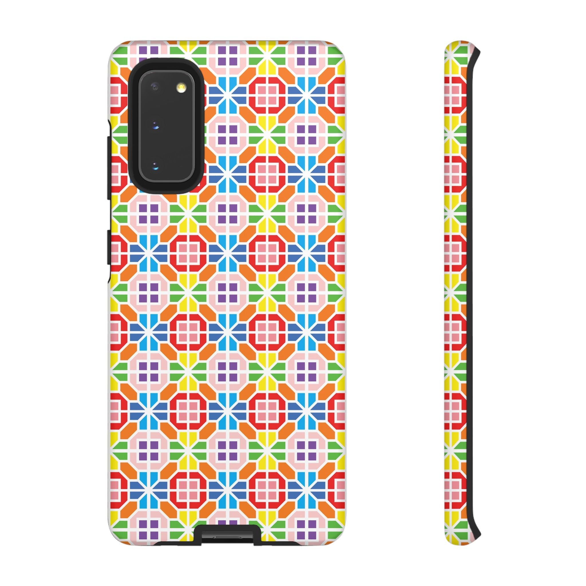 Bespattered Facade Geometric Rainbow Mosaic Tough Case
