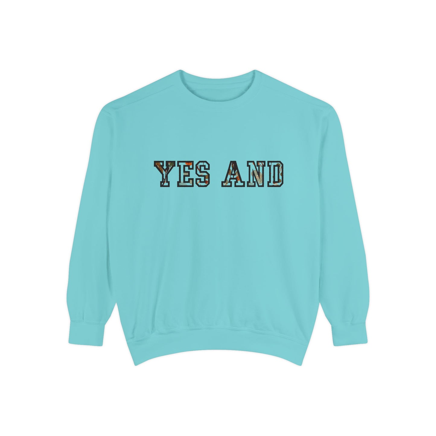 Sweat-shirt Oui et texte en bloc, couleurs confort