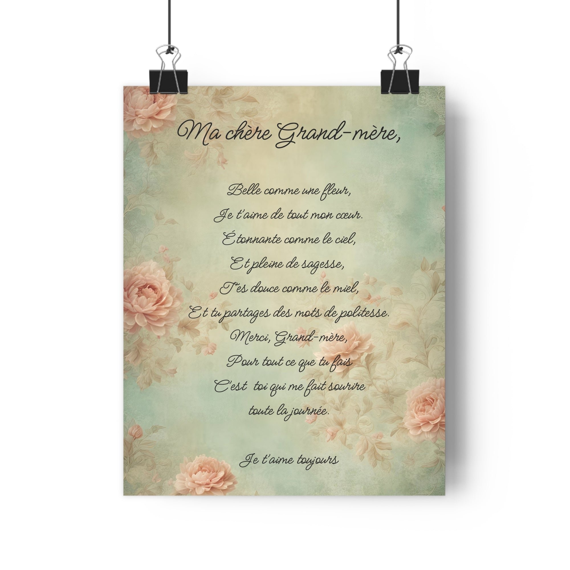 My dear grandmother French Giclee Art Print