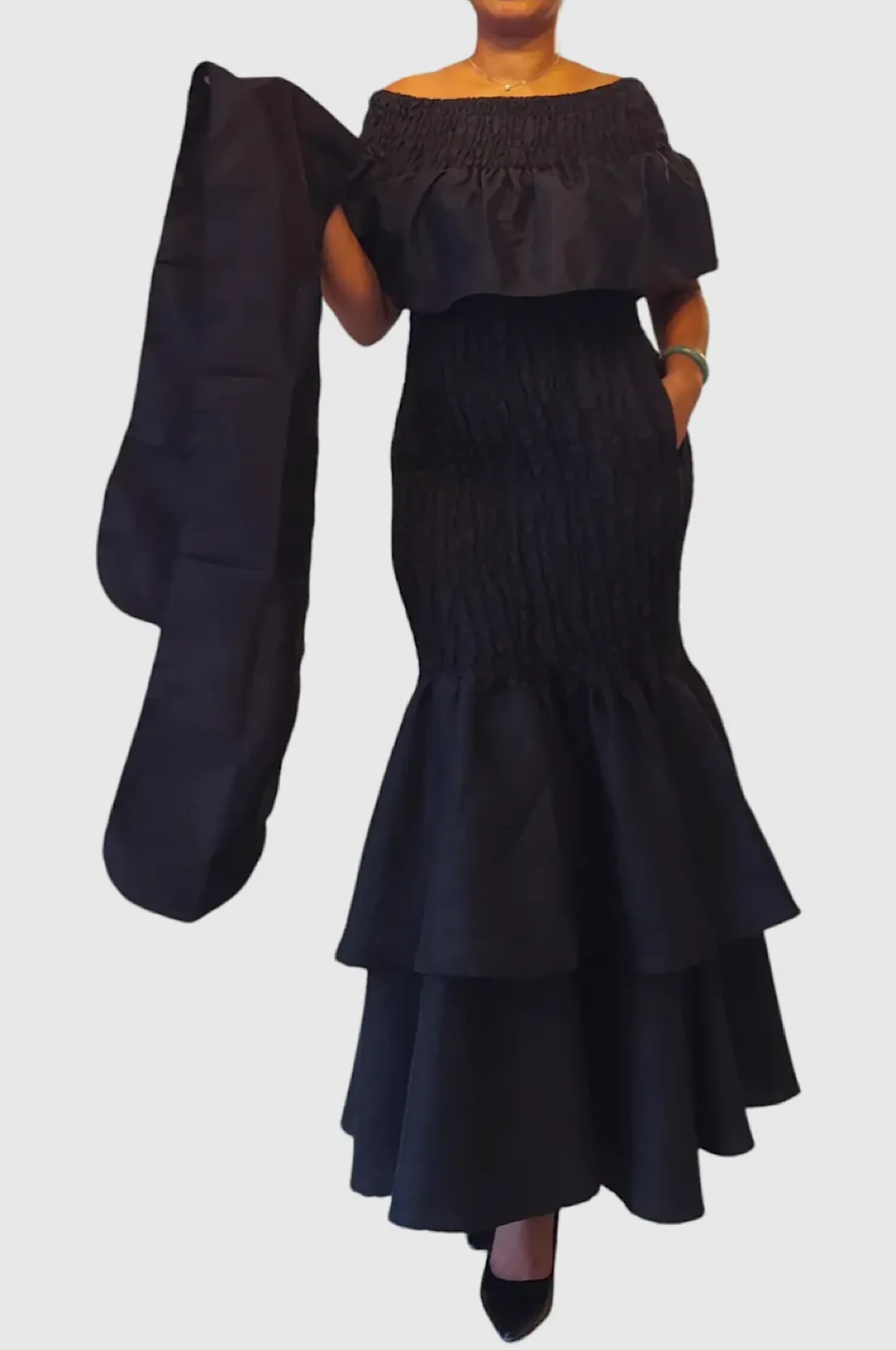 Black One Size Fits Most Mermaid Style Dress by Social Butterfly Collection