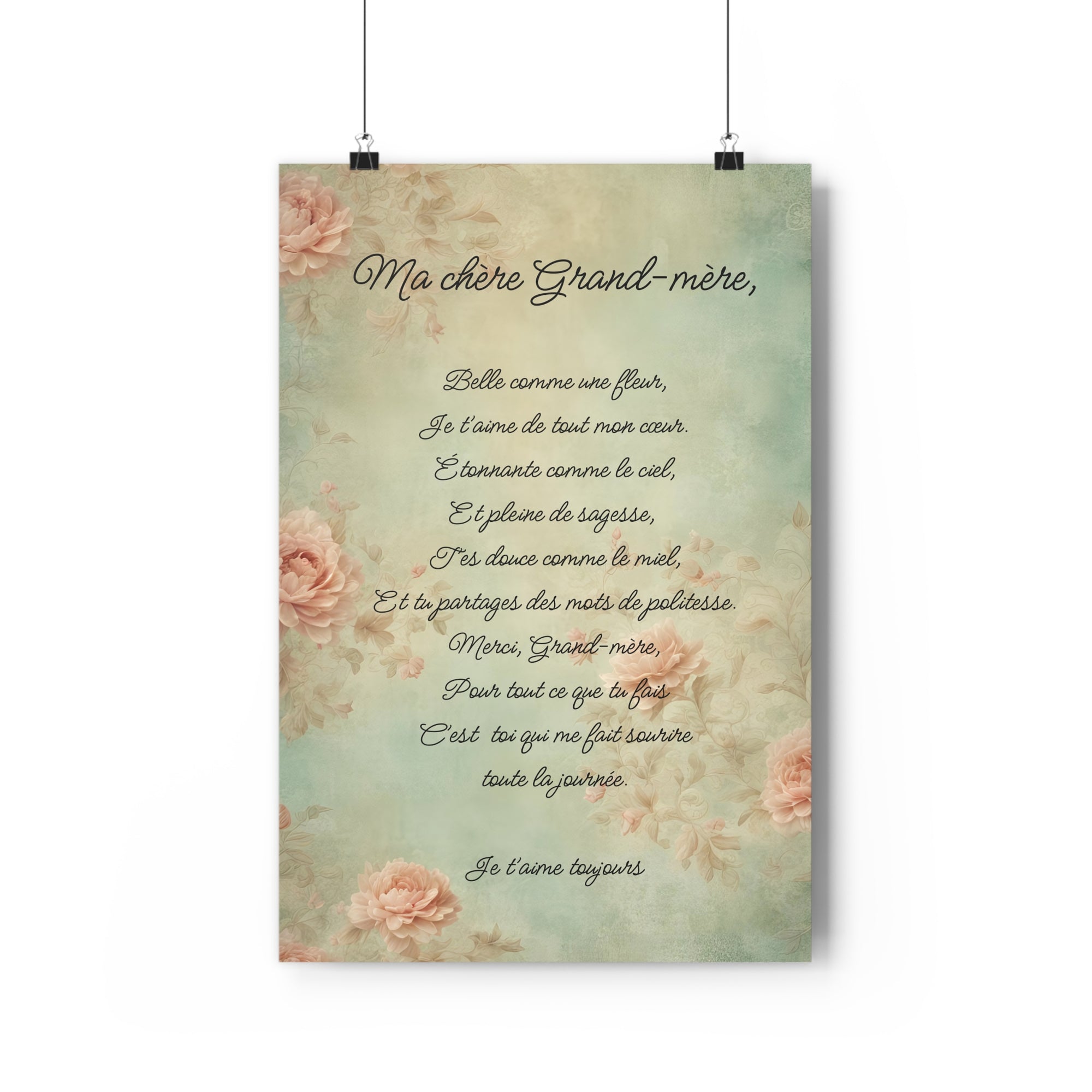 My dear grandmother French Giclee Art Print