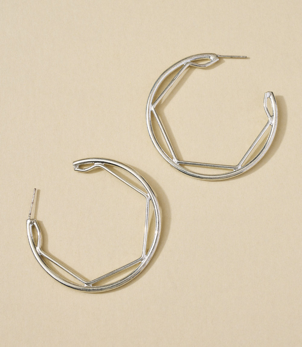 Bhavani Geometric Hoop Earrings