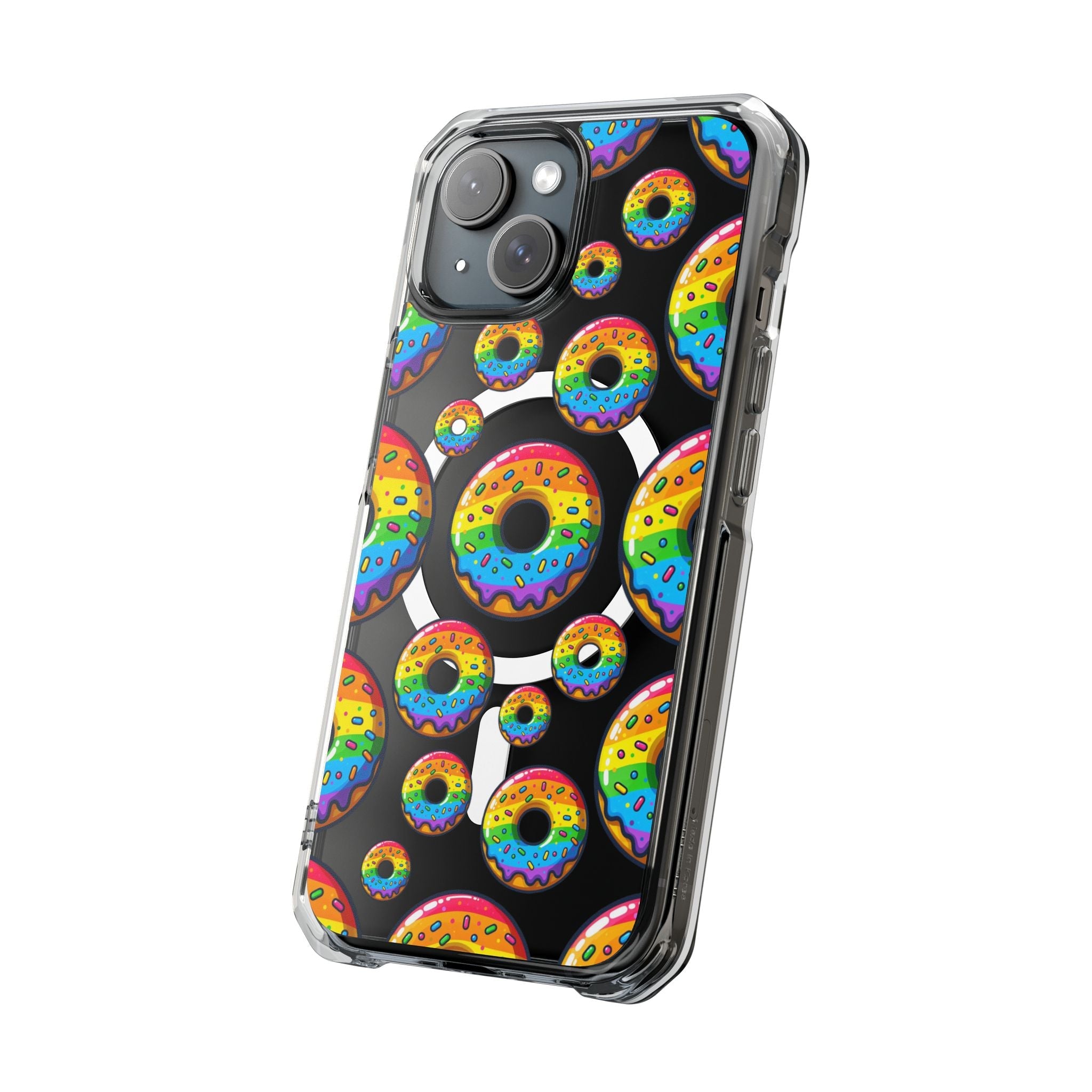 Bespattered Facade Rainbow Sprinkle Donut MagSafe Clear Impact Cases