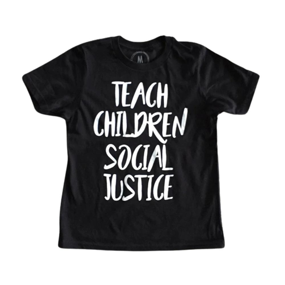 Teach Children Social Justice Kids Tee by Kind Cotton