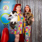 Cats in Space Minidress in Asteroid Field by Blue Platypus Clothing