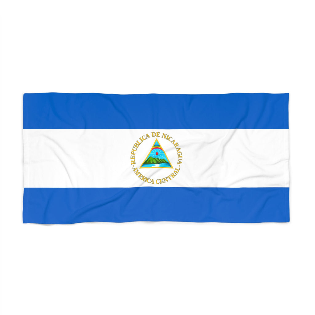 Nicaragua Flag Beach Towel | Quality & Long Lasting - 2 Sizes | Nicaraguan Pride | Gift for Nicaraguans