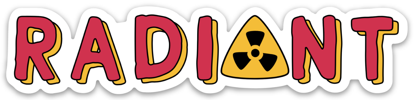 Radiant Cancer Treatment Radiation Vinyl Sticker by Five Dot Post