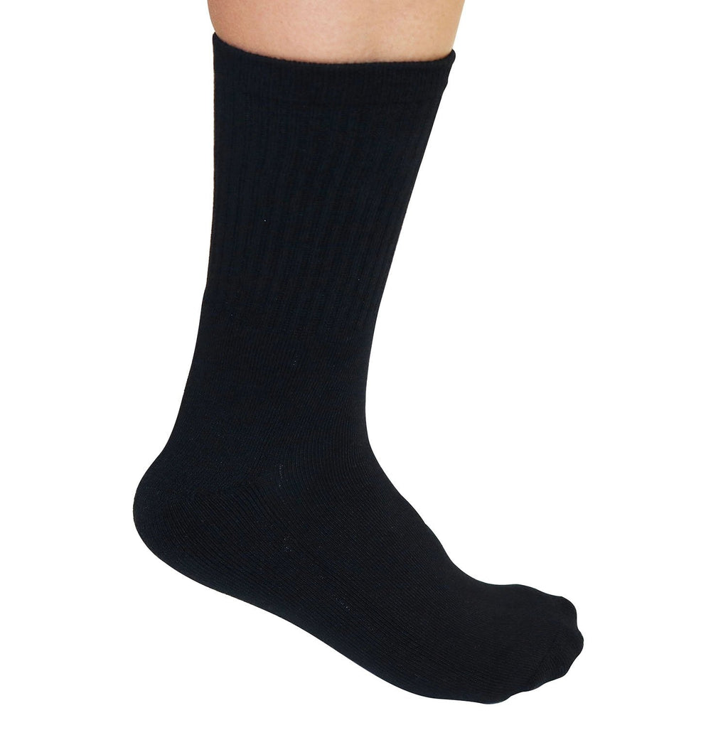 3/4 Crew Black Bamboo Viscose Socks socks La Vie Bien 3/4 Crew Black Bamboo Viscose Socks