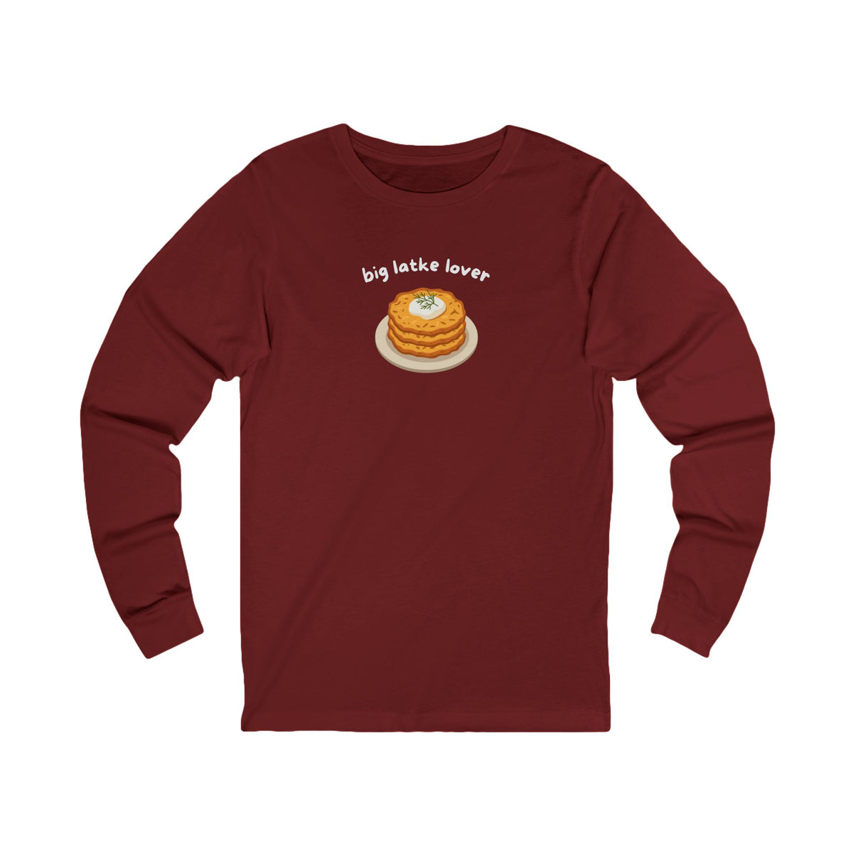 Big Latke Lover Potato Pancake Long Sleeve Tee