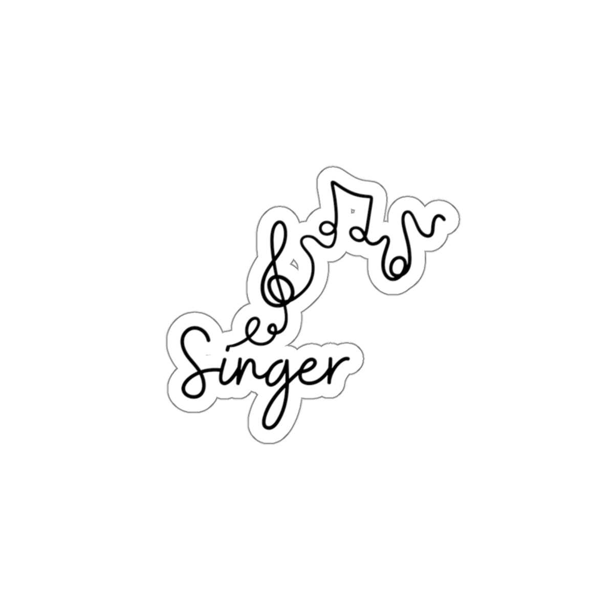 Singer Musician Die-Cut Sticker