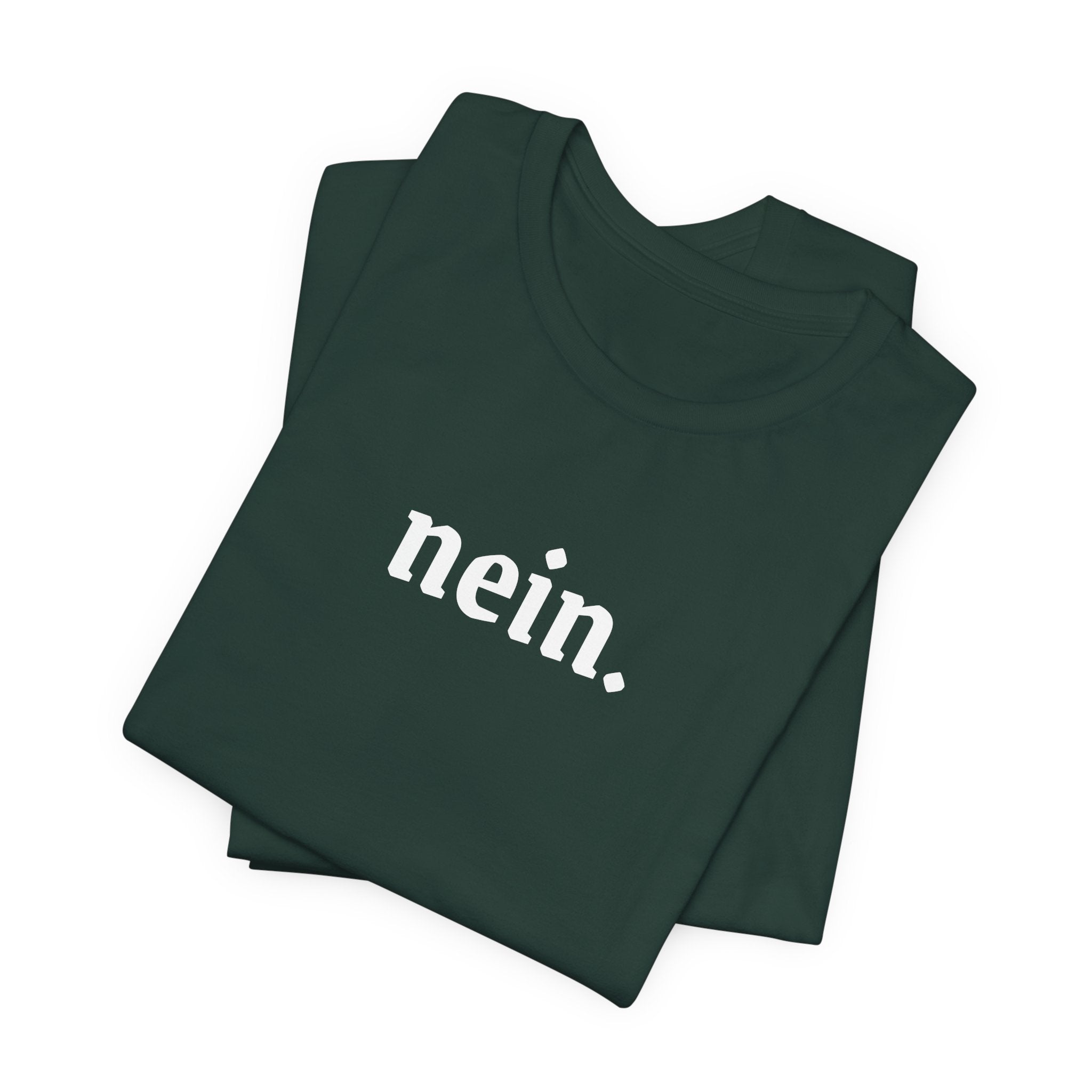 Nein. Graphic Tee, unisex Minimal German Word Tee
