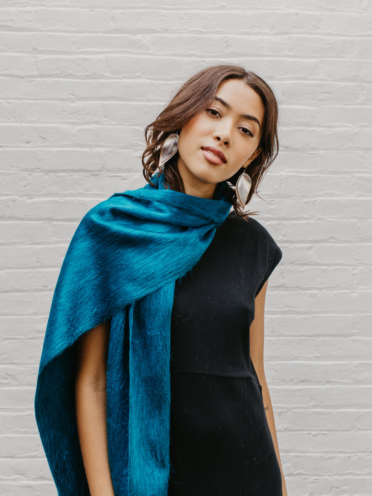 Brushed Alpaca Solid Scarf