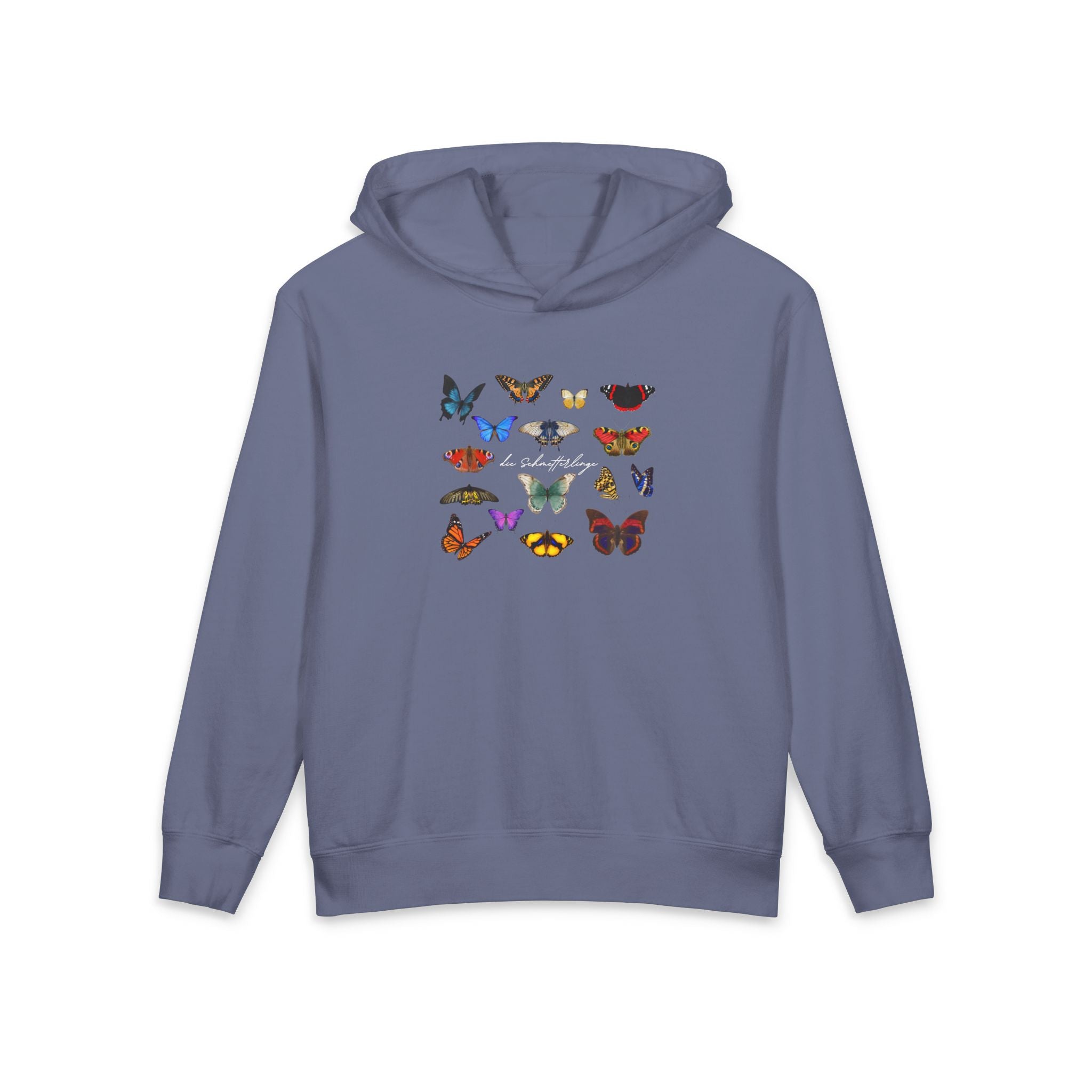 Kids' "die Schmetterlinge" German Hooded Sweatshirt — Lightweight Youth Hoodie
