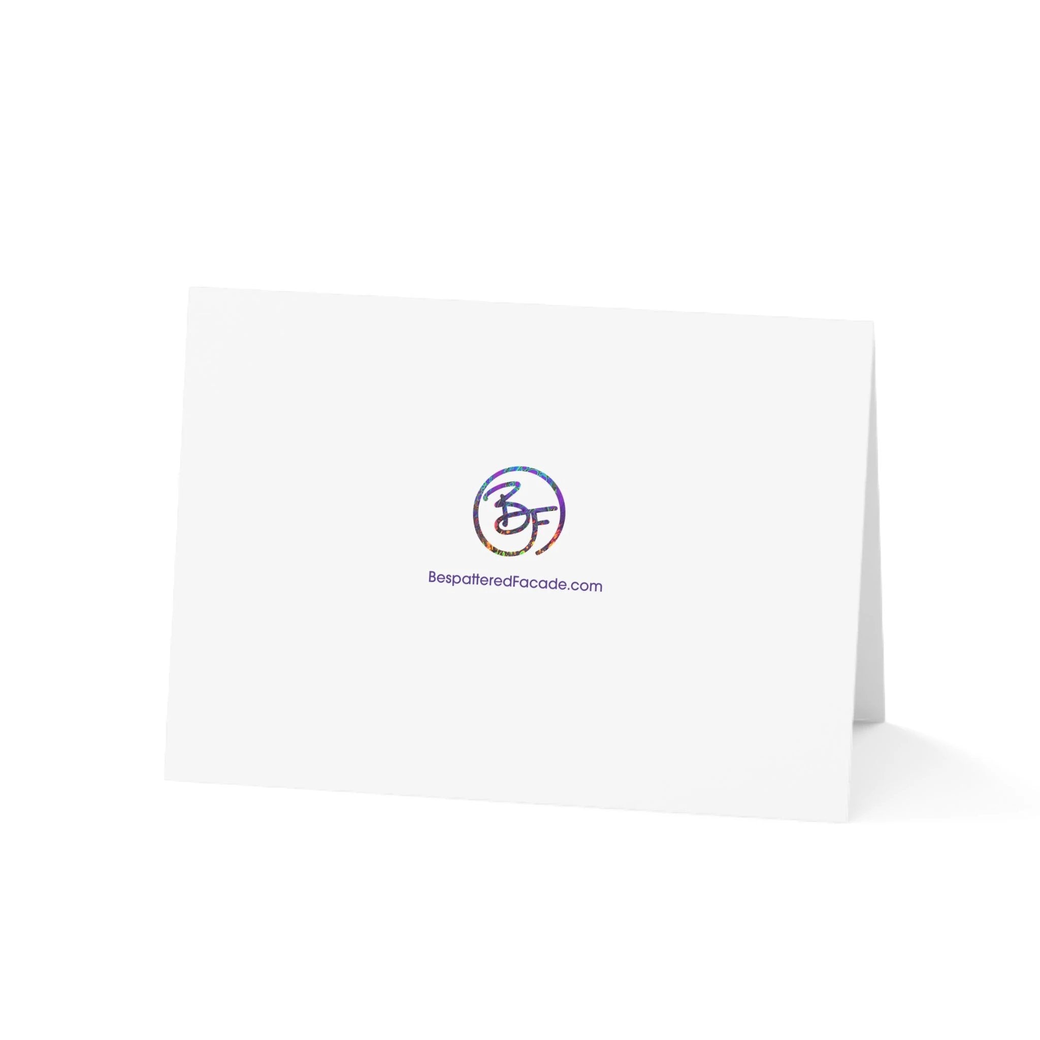 Bespattered Facade Rainbow Cat Party Greeting Cards | Sets of 1, 10, 30, or 50 by Bespattered Facade