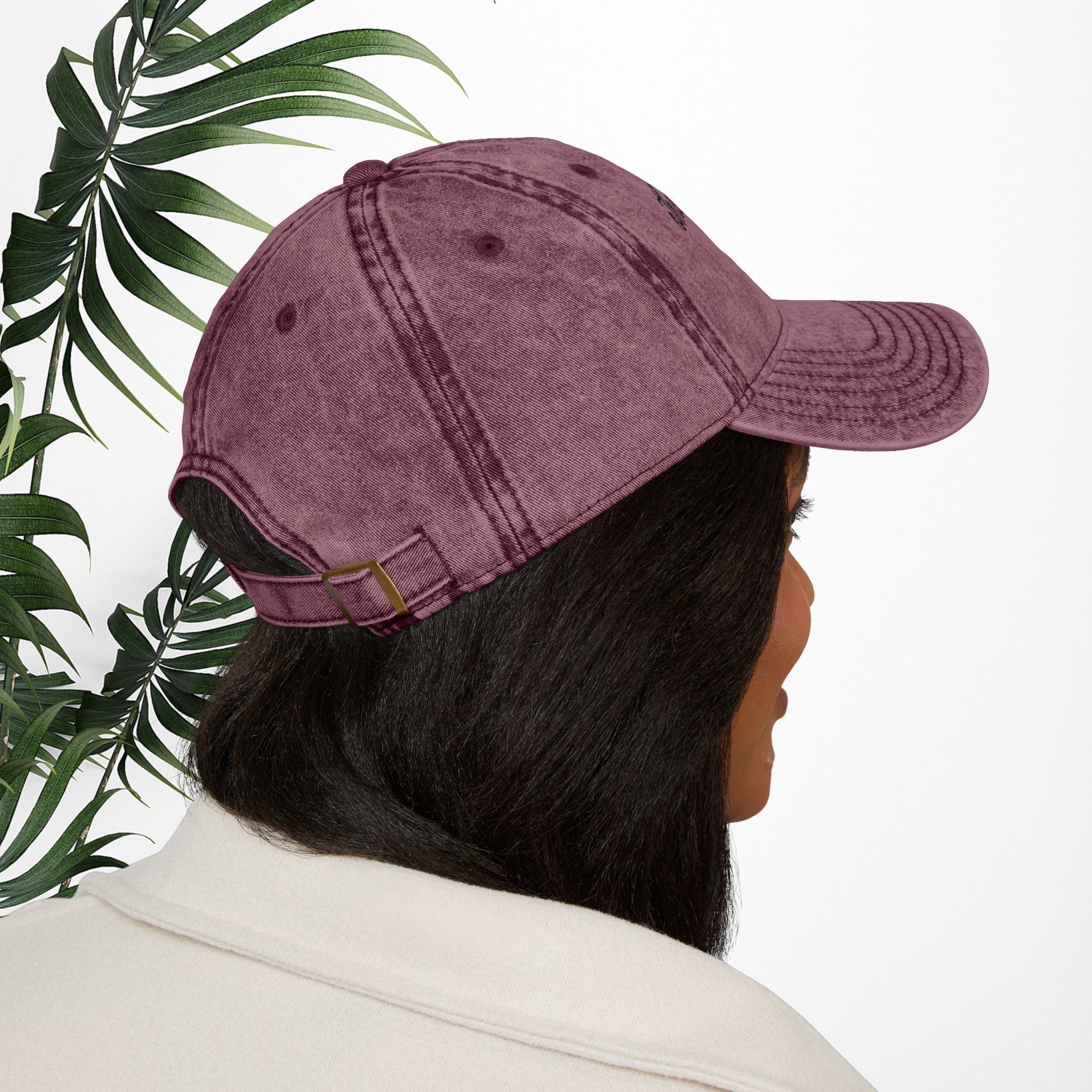 Bespattered Facade "I'm Fine" Black Embroidered Vintage Cap