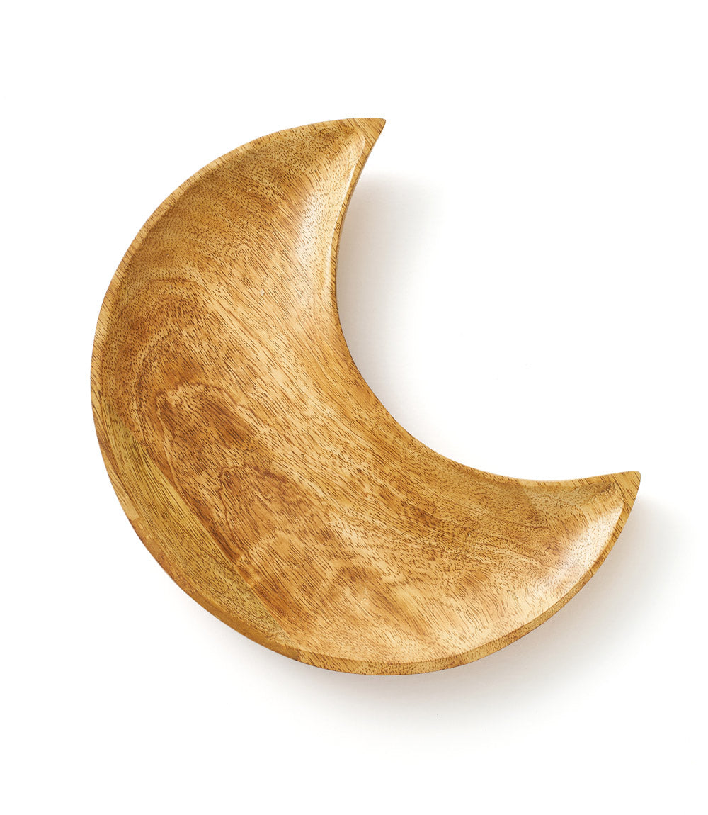 Indukala Crescent Moon Catch-all Tray - Mango Wood