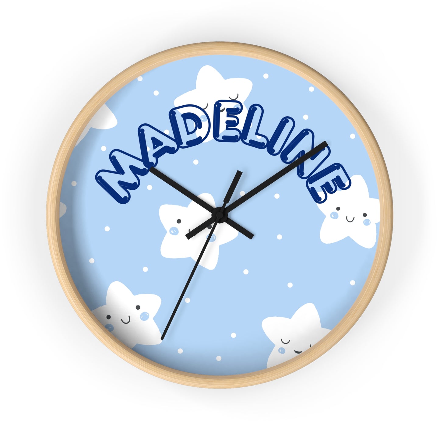 Customizable Kid's room name wall clock