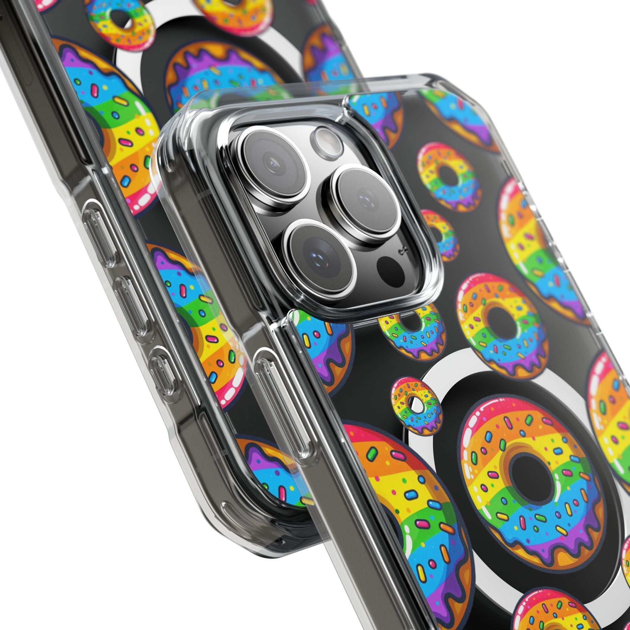 Bespattered Facade Rainbow Sprinkle Donut MagSafe Clear Impact Cases