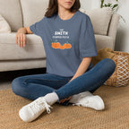 The Personalized Pumpkin Patch T-Shirt, Your family name Pumpkin Patch Fall Tee for autumn family photos, Pregnancy announcements