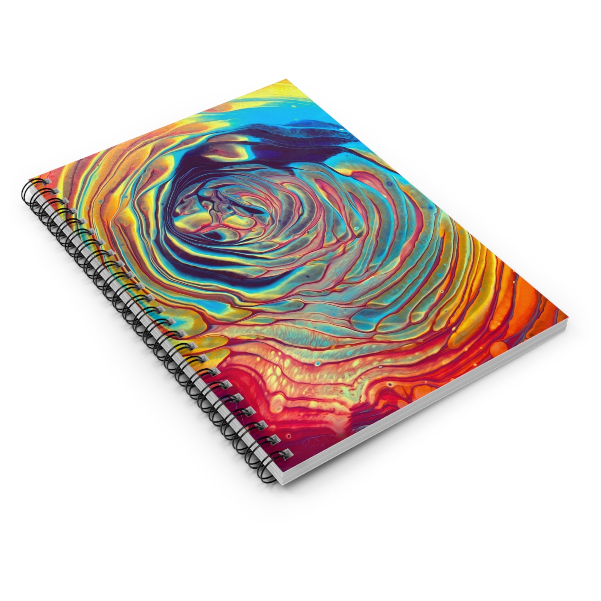 Bespattered Facade Rainbow Rings Spiral Notebook - Lined Pages