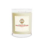 Frohe Weihnachten Scented Candle - German "Merry Christmas" by Printify