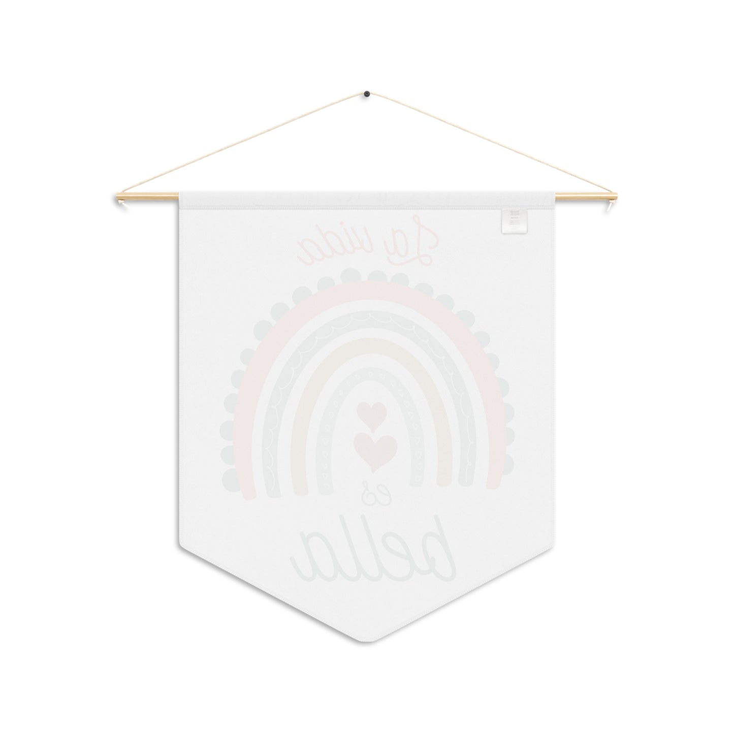 La vida es bella Spanish Rainbow Pennant Wall Art