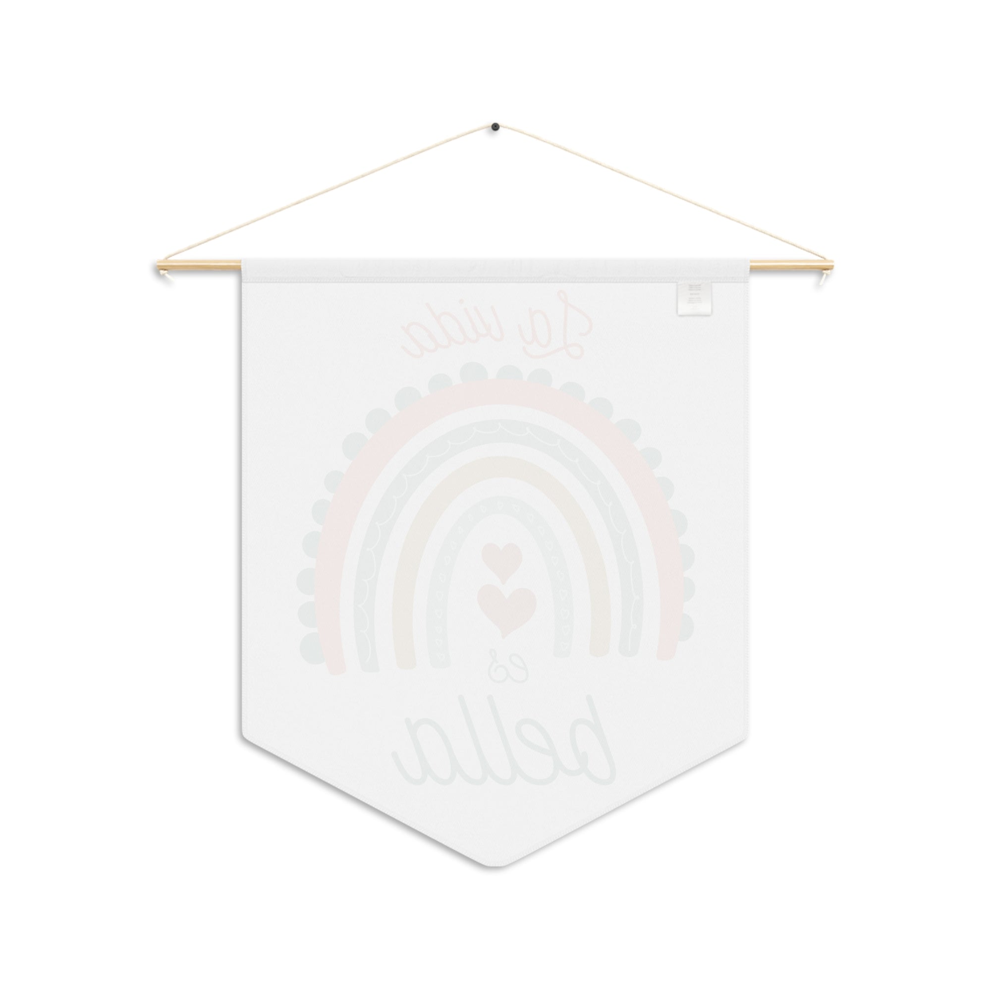 La vida es bella Spanish Rainbow Pennant Wall Art