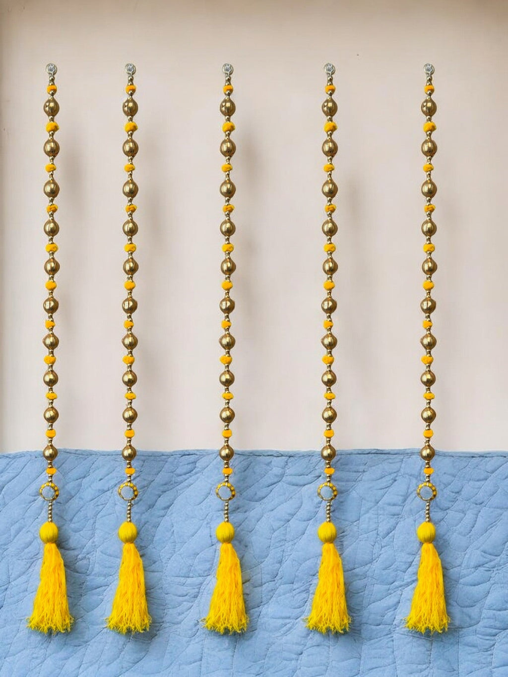 36" Gota Ball Lari With Tassels, set of 5 Festive Decor La Vie Bien 36" Gota Ball Lari With Tassels, set of 5