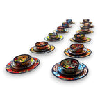 36 - Piece Talavera Dinnerware Set | Handmade Mexican Plates & Bowls Talavera Dinnerware Set La Vie Bien 36 - Piece Talavera Dinnerware Set | Handmade Mexican Plates & Bowls