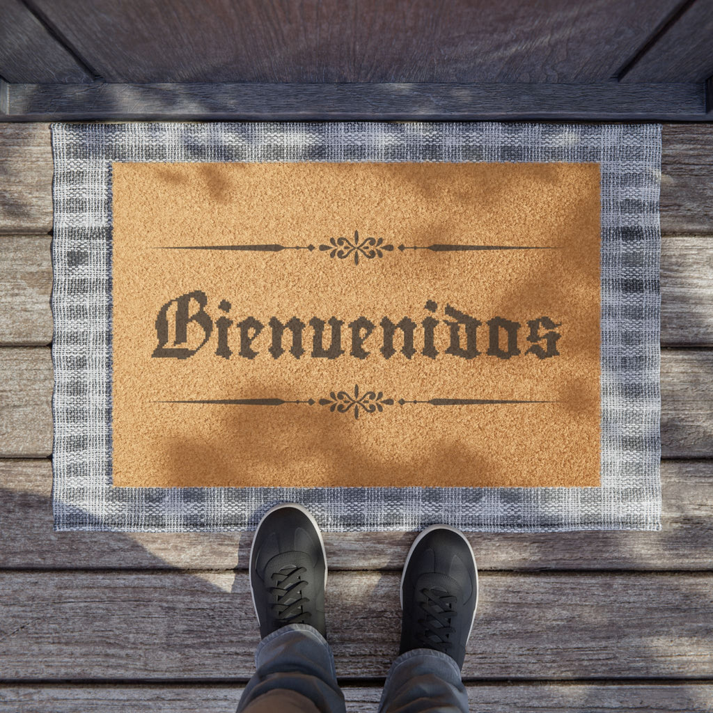 Bienvenidos Doormat — Rustic Spanish Welcome Coir Mat