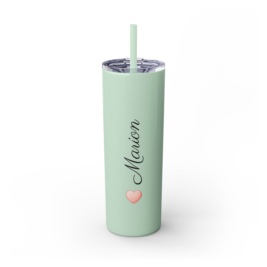 Personalized Skinny Tumbler with Straw