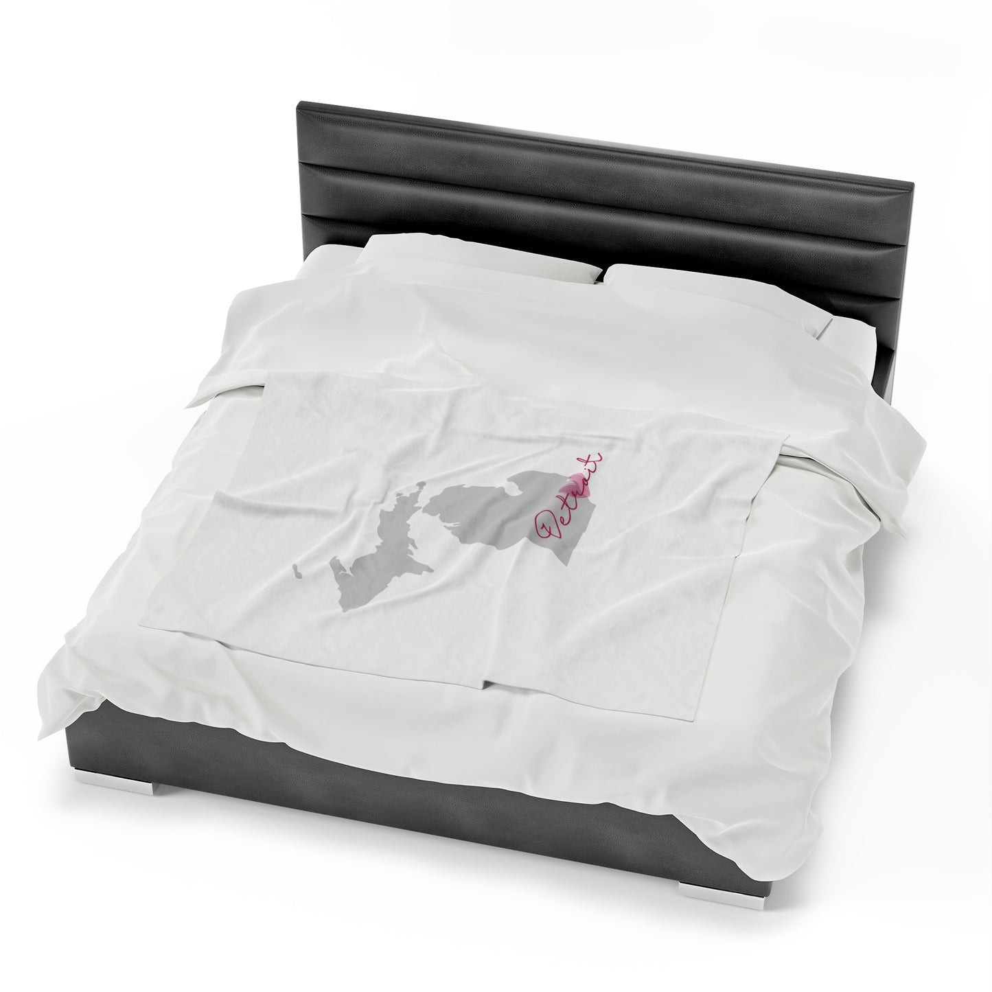Couverture en peluche en velours personnalisée avec ville et état