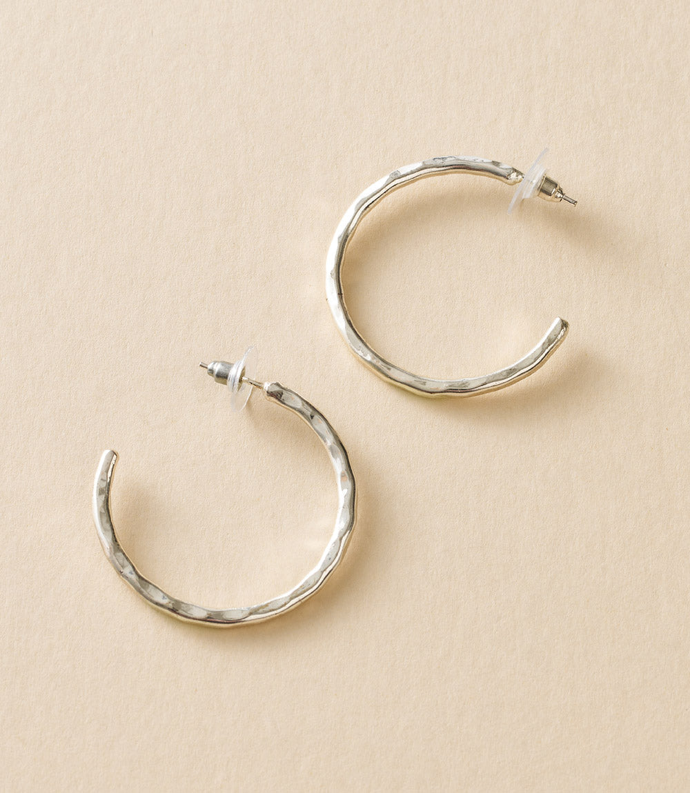 Bhavani Hammered Hoop Earrings